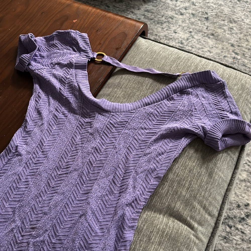 Bebe purple top size small #12 - Picture 2 of 5